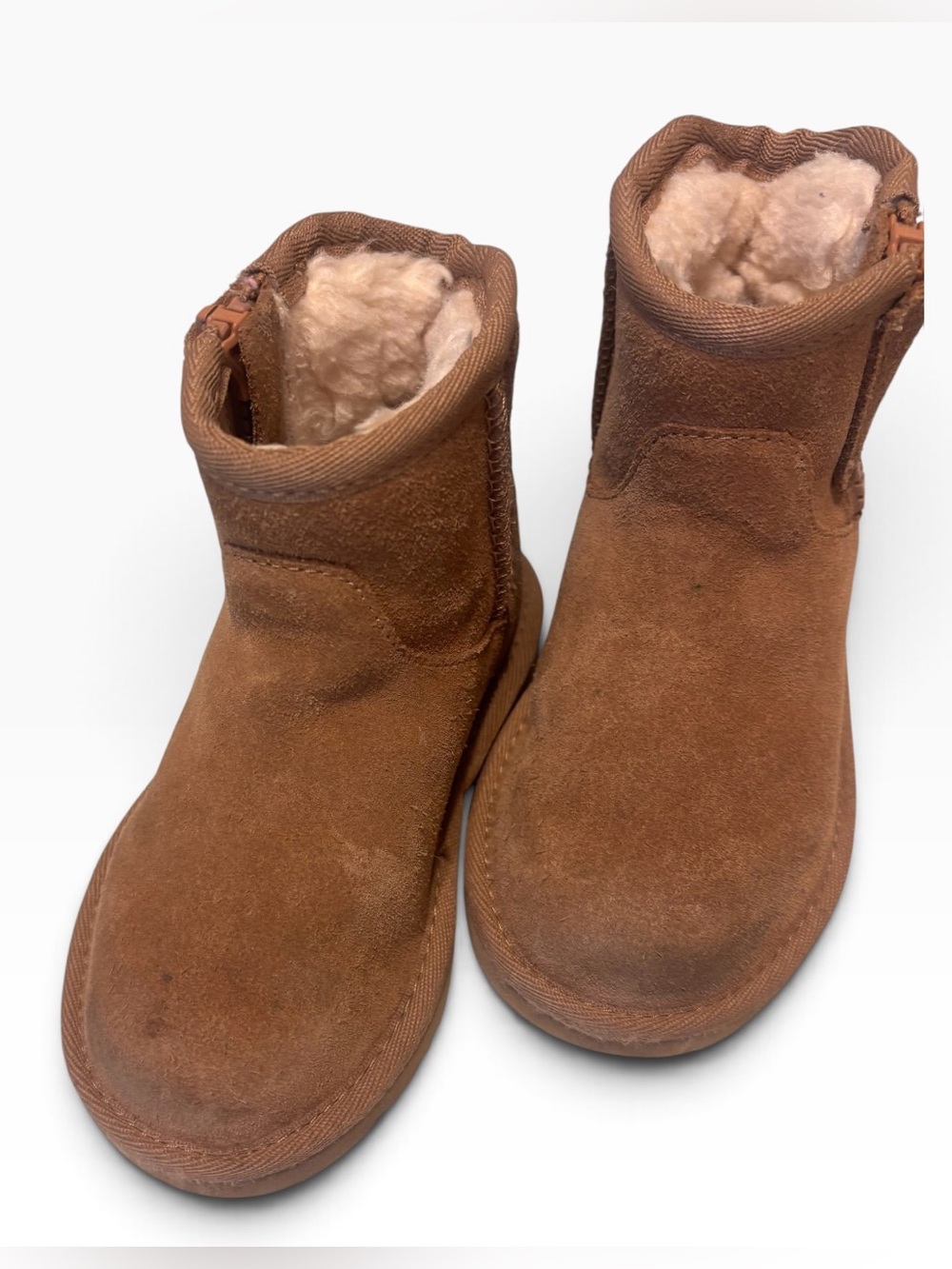 UGG Toddler Classic Mini Zip Boots Chestnut Brown Size 8